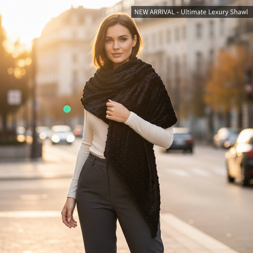 Châle réversible Noir