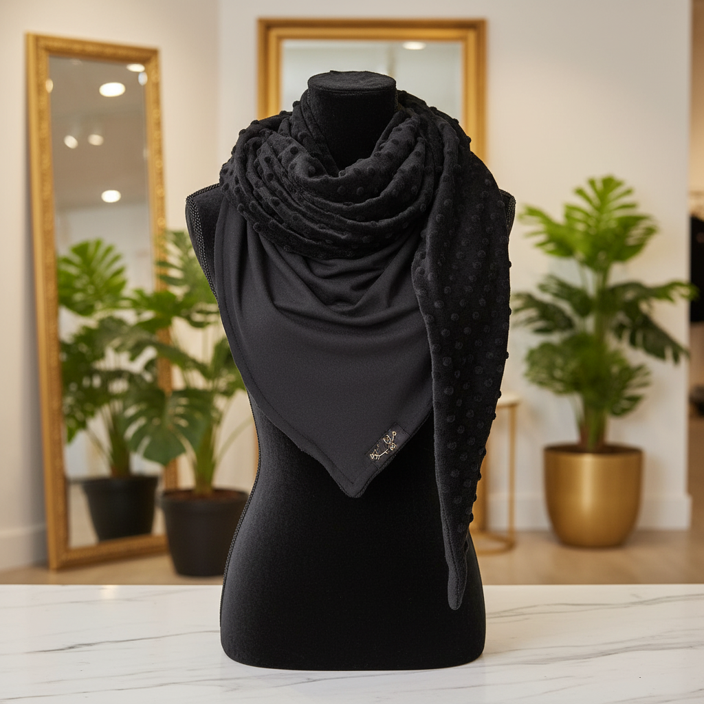 Châle réversible Noir