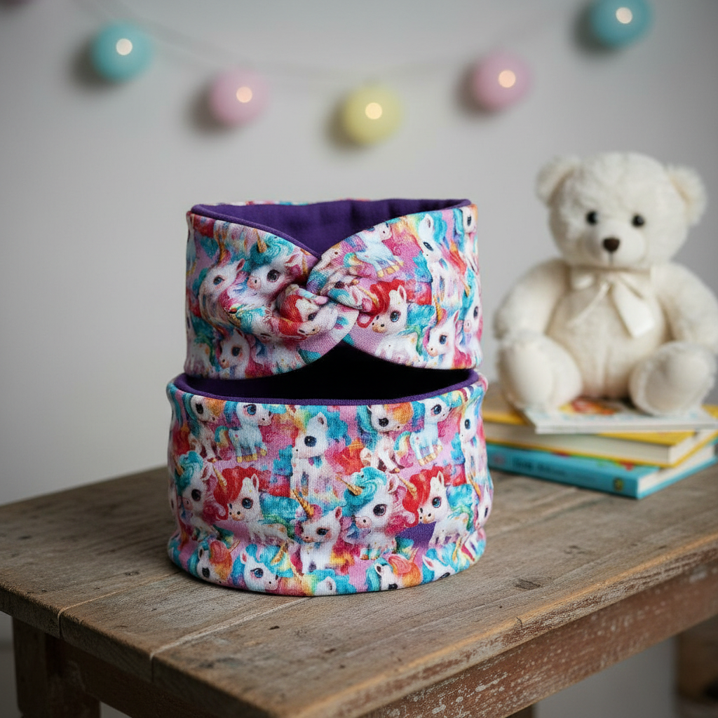 Bandeau cache-oreilles & Snood Réversible