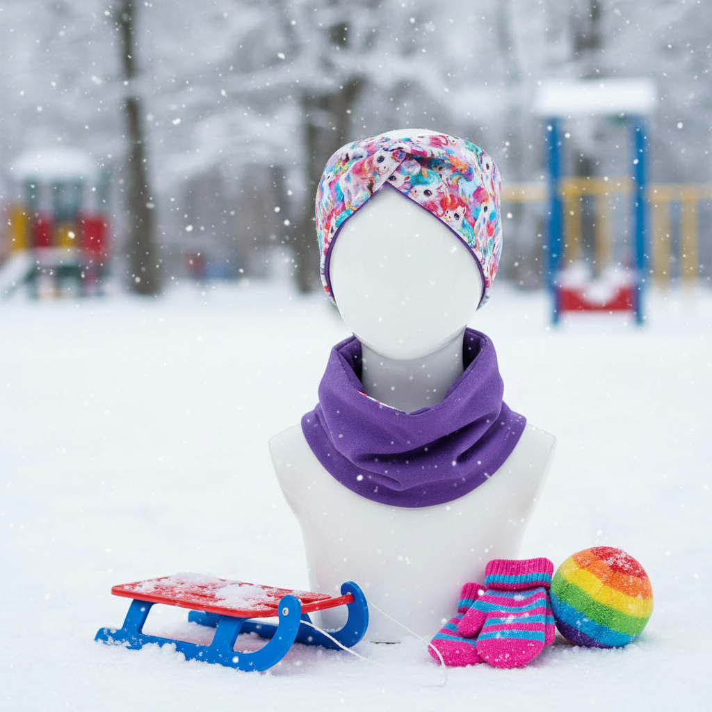 Bandeau cache-oreilles & Snood Réversible