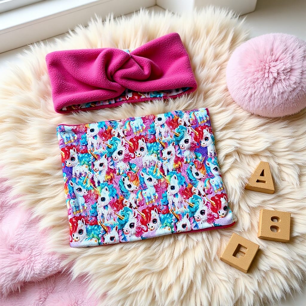 Bandeau cache-oreilles & Snood Réversible