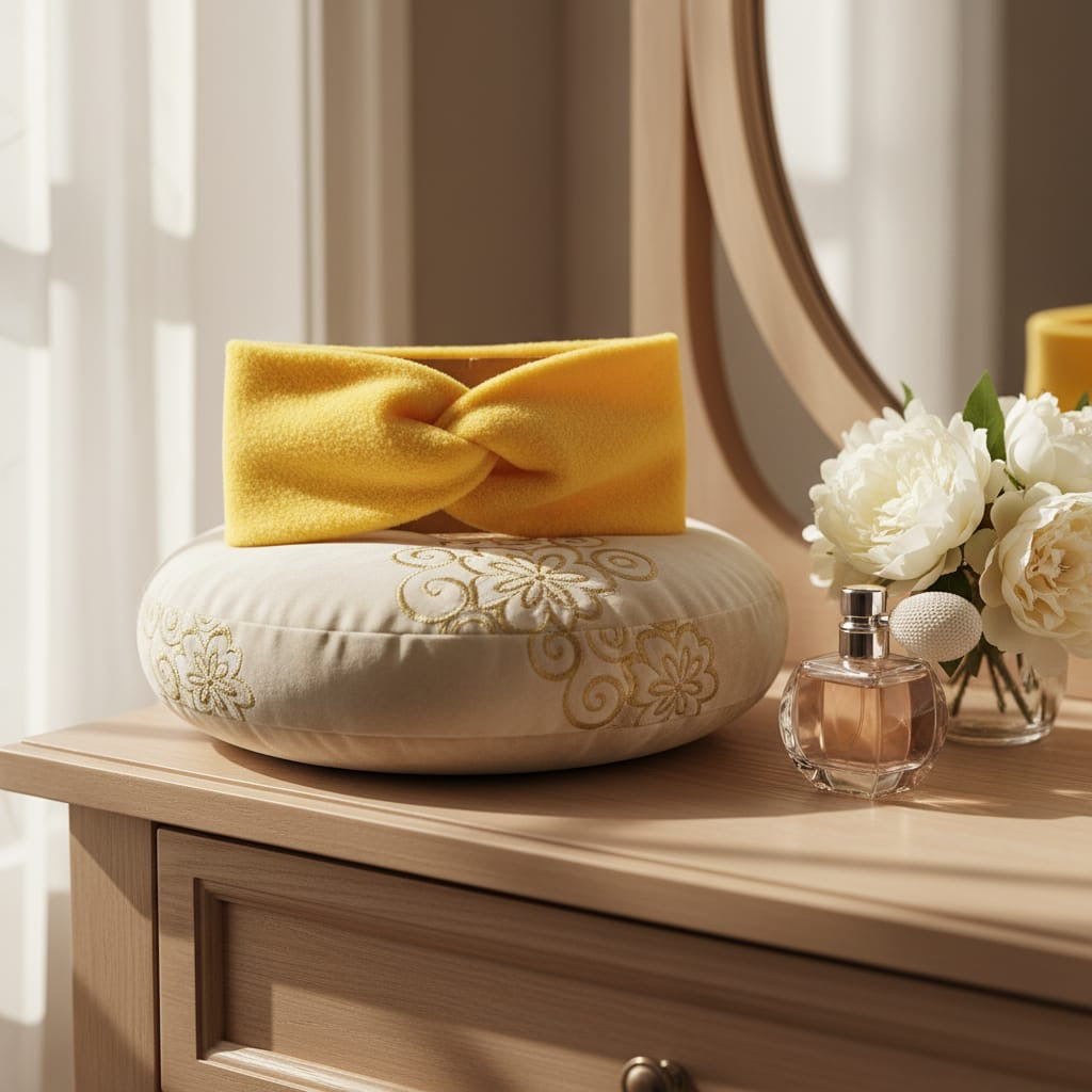 Bandeau cache oreille (Jaune)